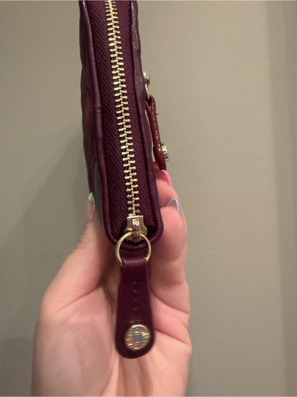 NEW! Mz Wallace Nylon Compact Wallet in Plum Burgundy - Picture 3 of 6